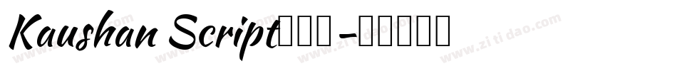 Kaushan Script手机版字体转换